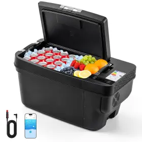 Zczyczbx35ld2rtg9001 Vevor 12 Volt Refrigerator Portable Car Fridge Electric Freezer 37 Qt/ 35l