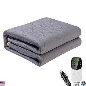 Visit The Eeyzd Store B0cb7pz6pf 12v Electric Car Blanket - Portable Heated For Cars Trucks Suvs Rvs 71 Inch X27