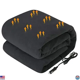 B09t977vx5 Visit The Westinghouse Store 12v Heated Car Blanket - Portable Electric Throw For Truck Suv Rv