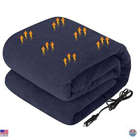 Visit The Westinghouse Store B09t9ddp9m 12v Heated Car Blanket - 3 Heat Settings 4-hour Auto Shut-off