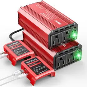 071040013 Volttech 300w Power Inverter 18v To 110v Compatible With 2-pack Red