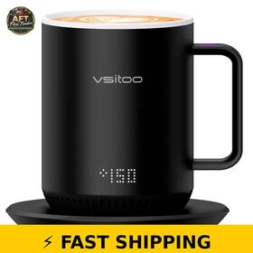 Vsitoo 638457070828 S3 Heated Espresso Mug With Smart Temperature Control - White