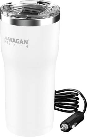 Wagan Corporation 084367061027 El6102 12v Travel Car Heated Mug Portable 16oz Stainless Steel Anti-spill