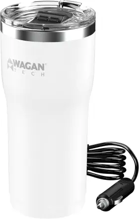 El6102 Wagan Corporation 084367061027 12v Travel Car Heated Mug Portable 16oz Stainless Steel Anti-spill
