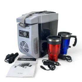6214 Wagantech Wagan Tech 12v Car Thermoelectric Fridge/warmer 7 Liter Capacity And Two Mugs