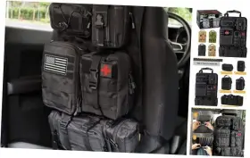 Sbo48 Warmone Maiker Tactical Car Seat Back Organizer Upgrade Vehicle Panel Black