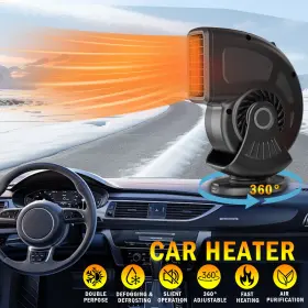 R805 Wheelx 12v 150w Car Heater Portable Electric Heating Fan Defogger Defroster Demister Us