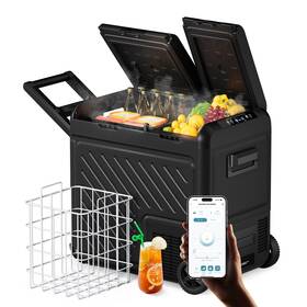 Wolfbox W55-l 12v Car Refrigerator 58 Quart Dual Zone Fridge Portable Freezer -8 68