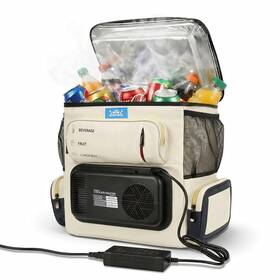 Wowgoocool Gec35-05. Portable Electric Cooler Bag 16qt Car Refrigerator And Heater With Active Cool
