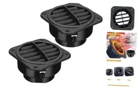 2xycfk-fang Xinyu 2pcs Square Shape Warm Air Vent Outlet 360 Rotatable Hole Outer Diameter 75mm