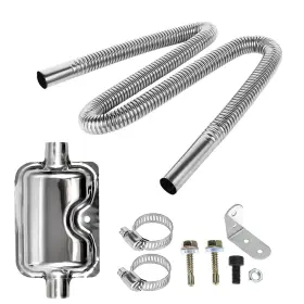 Heater12345 Xximuim 2.5cm/1in Inner Parking Air Heater Exhaust Pipe 200cm Stainless Steel
