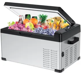 K9-25l Yemenren 12v Car Refrigerator Portable Fridge Freezer Electric Plug In Cooler With Ac