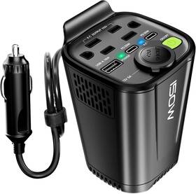 Yixxi 704090860260 150w Car Power Inverter Cup Holder Dc 12v To 110v Plug Adapter Outlet