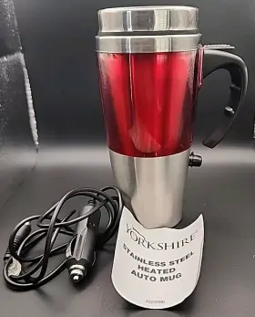 Yorkshire 050428895696 Camp Travel Electric Car Kettle 12v 450ml Stainless Steel Heating Mug