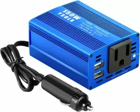 Bw-150-bule Ysolx 150w Car Power Inverter Dc 12v To 110v Ac Converter With 3.1a Dual Blue