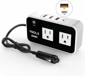 Mt-pc200 Ysolx 200w Car Power Inverter Dc 12v To 110v Ac Charger