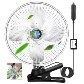 8ftftportable Zcsdlh 12v-8 Cigarette Lighter Fan 12v Rv Car With Clip Cooling 2-spee
