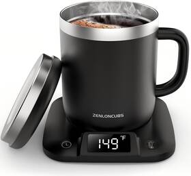 Zenloncubs 705353040290 Smart Electric Heated Coffee Mug With Temperature Control 5 Settings And Display