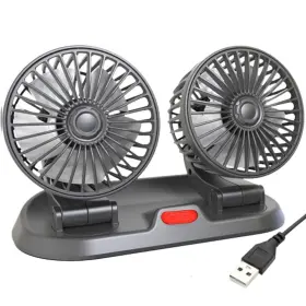 Zhtmfyz 793637776690 Usb Car Fan Cooling 5v 2 Speed Dual Head 360 Rotatable Adjustable Dashboard A