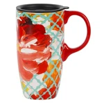Ceramic Coffee Mug Travel Cup With Lid For Car Holder, Porcelain Tall Tea... New. Price: $31.44.