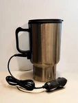 Brookstone 12V Heated Coffee Mug New Stainless Steel Car Travel Cup Heater 16OZ Open. Price: $11.04.