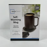 New Mainstays Warming Coffee Mug 12OZ Stainless Steel Black Warmer And Lid. Price: $24.99.