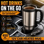 12V Car Heated Mug 450ML Stainless Steel Travel Coffee Warmer Portable Thermos New. Price: $16.99.