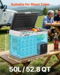 12 Volt Car Refrigerator, 52.8QT/50L Fridge, Portable Electric Cooler With - New. Price: $312.90.