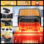 Portable 12V Car Heater & Defroster - 200W Fast Heating Fan, 360 Rotatable, Win New. Price: $22.99.