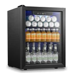 Beverage Refrigerator 68 Can 1.7CU.FT Glass Door Mini Fridge Black W5848H Star New. Price: $259.99.