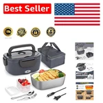 Elegant 1.5L Electric Lunch Box Food Heater - 80W Portable Warmer For Car & Home New. Price: $41.99.