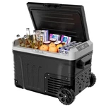 12V Car Refrigerator Electric Cooler Dc/ac, -4 68 Freezer With Wheels Open. Price: $172.27.