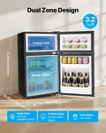 Vevor 3.2 Cu.ft Mini Fridge With Freezer, 2-DOOR Compact Refrigerator, Stainless New. Price: $273.99.