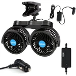 Qifun Car Fan Adjustable Dual Head 12V 360 Rotatable 4 Inches Clip F... New. Price: $38.02.