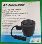 Mobilespec 2+2 Holder Twin Power OUTLET,12-VOLT Plug MSCUP22USB Open. Price: $10.95.