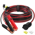 12V/ 24V Extension Cord Plug Socket With Battery Clamp 14FT 4.27M Awg New. Price: $21.41.