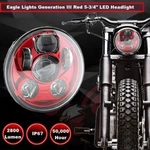 Eagle Lights 5 3/4" Red Led Projection Headlight Gen Iii Sporster Dyna Scout New. Price: $149.99.