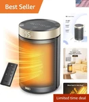 Elegant Gold Electric Space Heater With Digital Display - Safe & Efficient New. Price: $81.69.