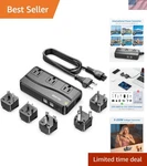 250W Power Converter With 3 Ac Outlets & 4 Usb Ports For Global Travelers New. Price: $60.99.
