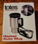 Totes Heated Auto Mug Nib Stainless Steel 12V Splash Proof Handle New. Price: $16.90.
