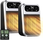800W Electric Wall Outlet Heater With Remote & Timer - 2 Pack For Home Rv New. Price: $60.99.