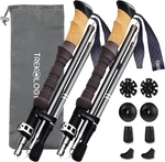 Trekking Poles Collapsible Nordic Hiking - Cork Handle 2PC Ultralight Fold New. Price: $55.99.