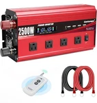 Cantonape 2500W Power Inverter 12V 110V Dc Ac With Lcd Display, Open. Price: $128.14.