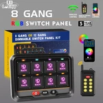 Colight Rgb 8GANG Switch Panel On/off Momentary Circuit Control Relay System Car New. Price: $126.88.