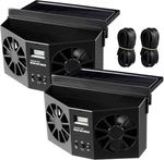 Tujoe 2 Pack Solar Powered Car Exhaust 3 Fans Window 4500 Rpm Air Vent New. Price: $61.45.