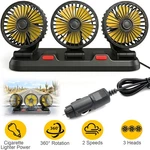 Cigarette Lighter 3-HEAD Car Cooling 360 Rotatable Electric 12V Fans New. Price: $21.98.