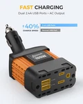 Car Inverter Power Converter Plug Adapter 12V To 110V Outlet Cigarette Lighter New. Price: $24.71.