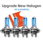 H7 4200K Headlight Kit Combo Bulbs High Low Beam Super Bright 4X Halogen 100W New. Price: $21.98.