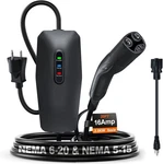 Level 1&2 Portable Charger For Tesla, 20FT Cable, 3.5KW 16AMP, 110-240V, Nema New. Price: $128.00.