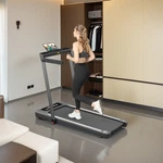 Subsun 2-IN-1 Foldable Treadmill, 0-9% Electric Incline, Under Desk, Home Use New. Price: $173.99.